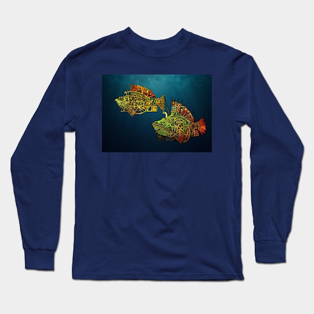 Steampunk Fish #3 Long Sleeve T-Shirt by BLZBob